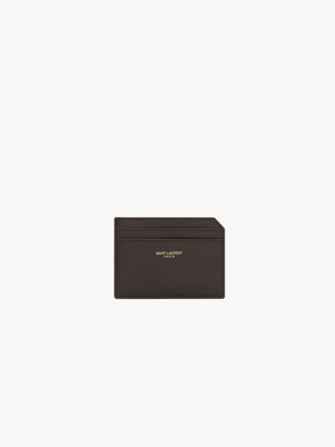 SAINT LAURENT SAINT LAURENT PARIS OPEN CARD CASE IN TWO-TONE SMOOTH LEATHER