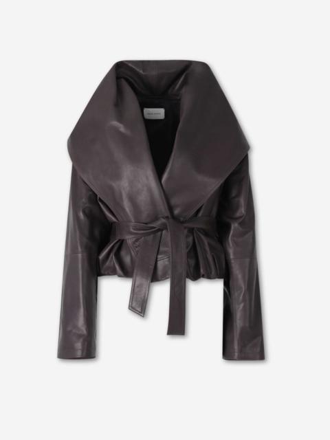 MAGDA BUTRYM LEATHER JACKET WITH BELT