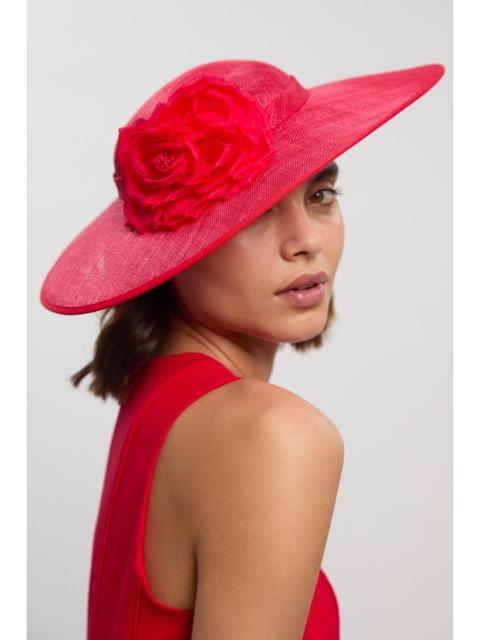 KAREN MILLEN Grosgrain Trim Large Disc Flower Fascinator