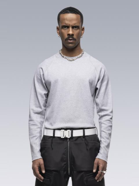 ACRONYM S27-PR Cotton Rib Longsleeve Shirt Gray Melange