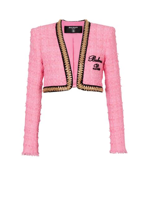 Balmain Signature tweed and chain jacket