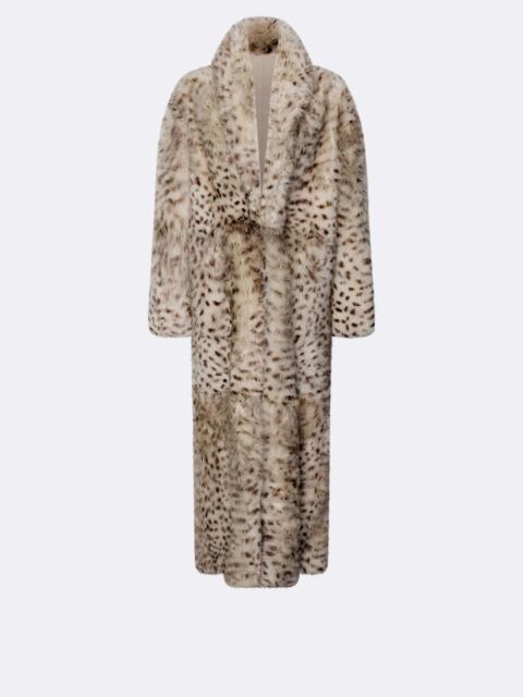 LAPOINTE Snow Leopard Shearling Long Coat