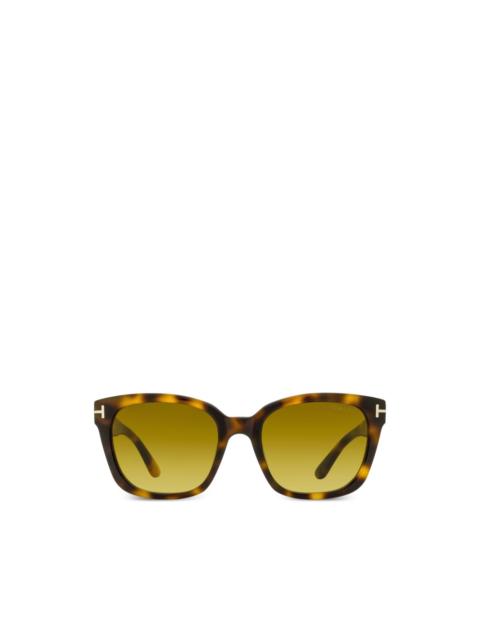TOM FORD rectangle stepped bridge sunglasses