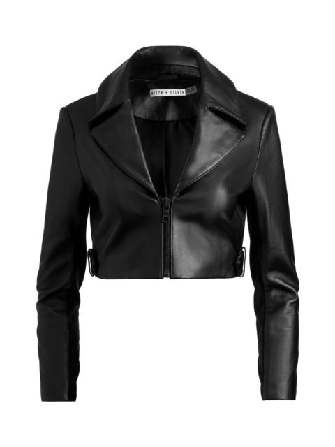 YARDLEY LEATHER CROPPED JACKET