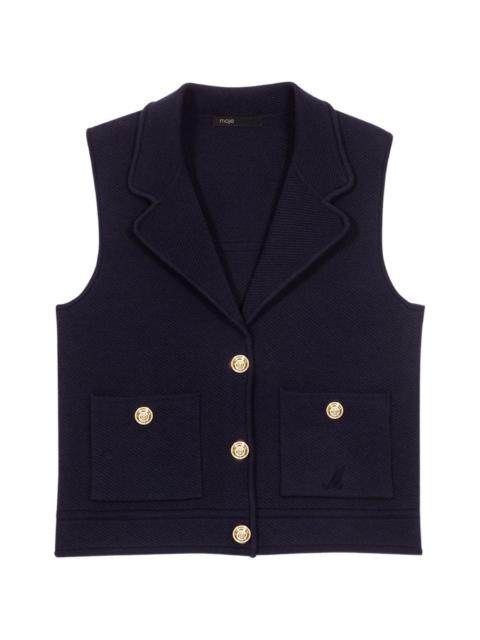 maje button pocket vest