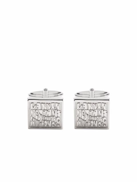 Lanvin engraved-logo cufflinks
