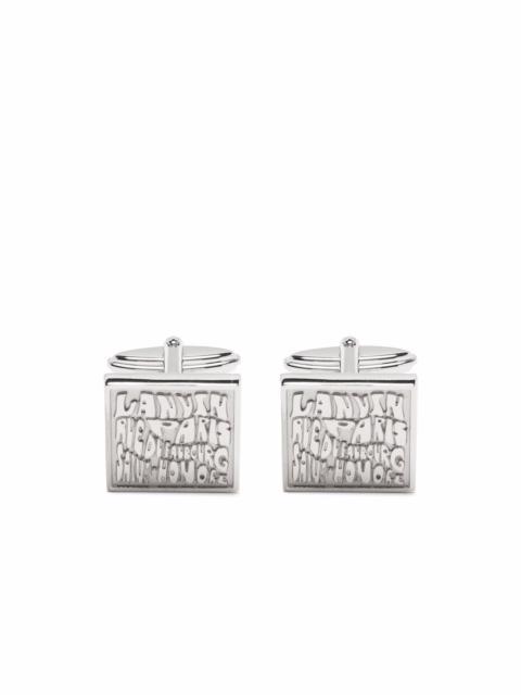 engraved-logo cufflinks