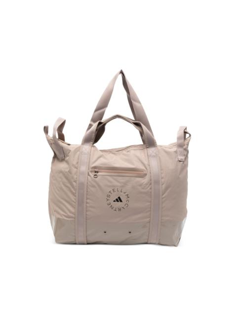 adidas logo-print zip tote bag