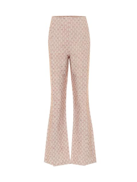 Acne Studios Cotton-blend jacquard flared pants