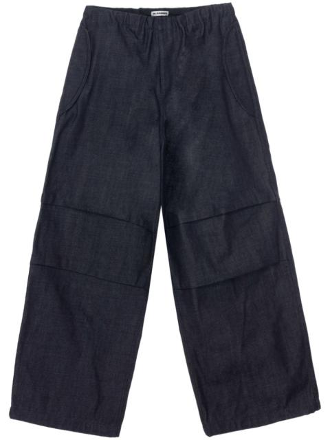 Jil Sander elasticated denim trousers