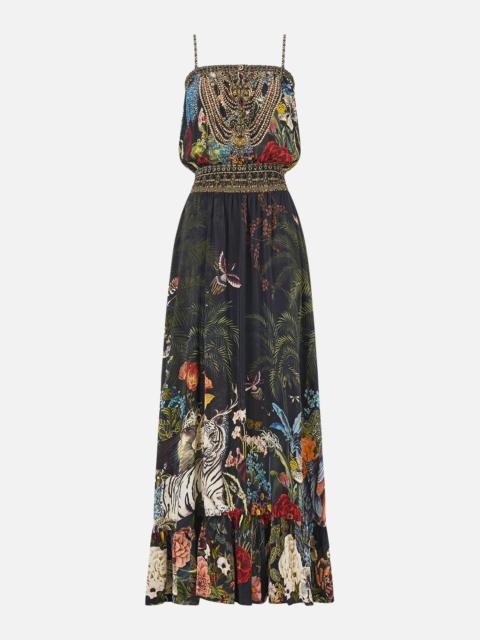 CAMILLA SHIRRED WAIST LONG DRESS PALACE ZOOLOGY
