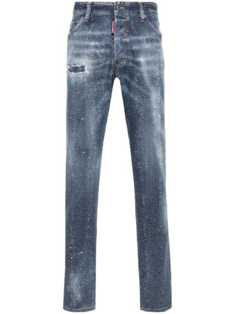 DSQUARED2 Cool Guy studded mid-rise slim jeans