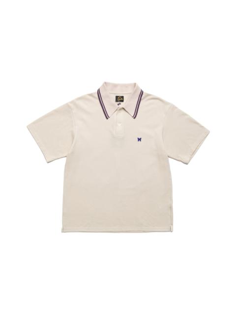NEEDLES Regular Collar Polo Cotton Pique - Beige