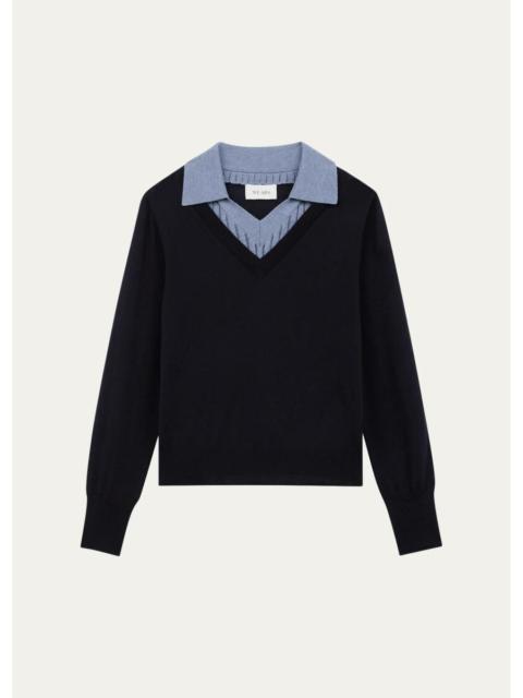 WE-AR4 The Dickie Layered Knit Sweater