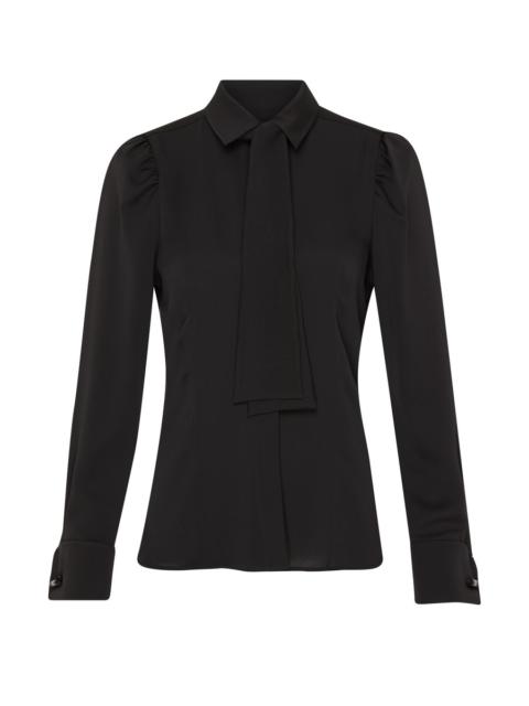 Max Mara Paraggi front knot silk shirt