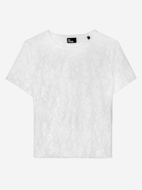 The Kooples ECRU LACE TOP