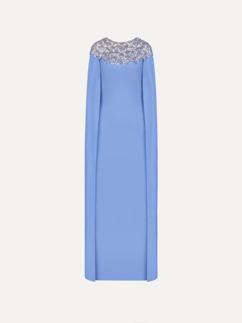 Oscar de la Renta CRYSTAL & GLASS EMBROIDERED CAFTAN