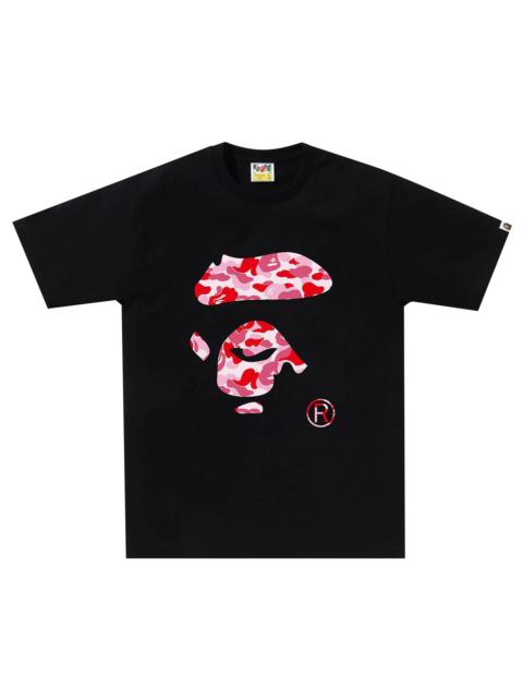 BAPE ABC Camo Ape Face Tee 'Black/Pink'