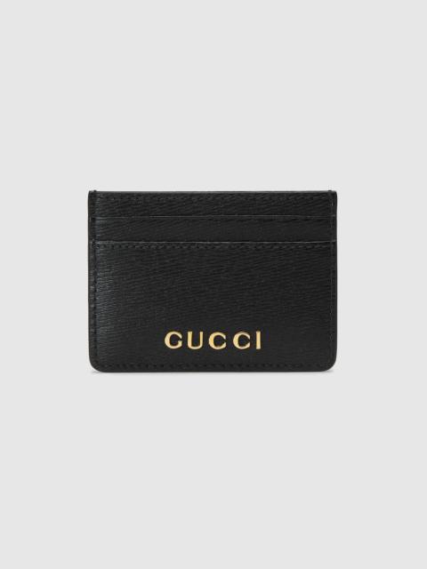 Card case with Gucci script