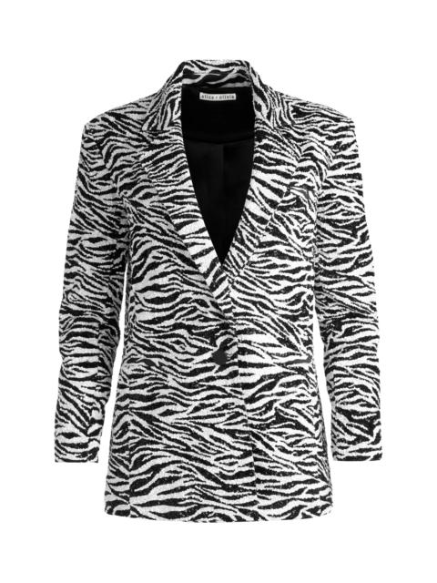 Alice + Olivia SHAN BOXY OVERSIZED EMBELLISHED BLAZER