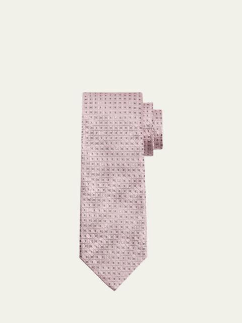Brioni Men's Geometric Jacquard Silk Tie