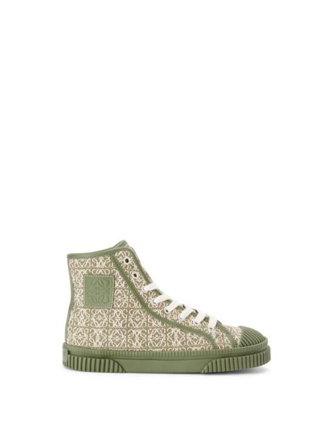 Loewe Anagram high top in jacquard and calfskin