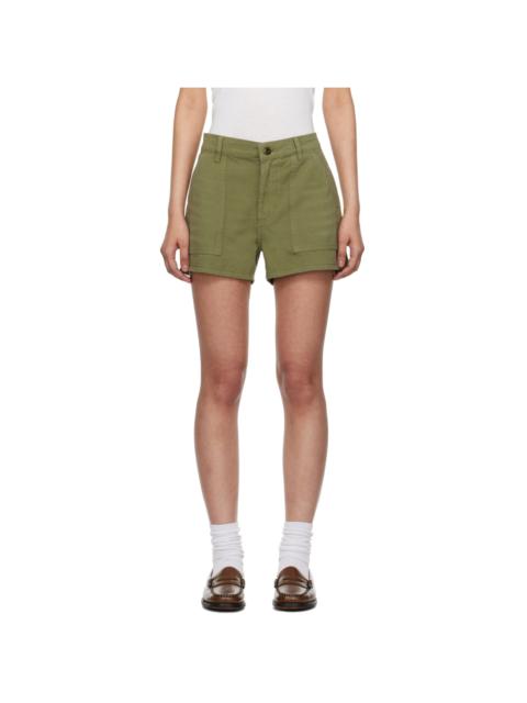 Khaki Military Mini Shorts