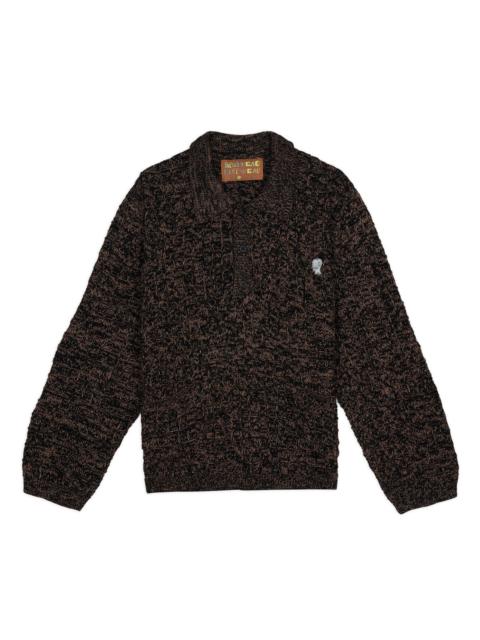 BRAIN DEAD Waffle Pullover Sweater - Charcoal