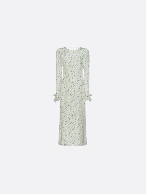 Alessandra Rich OPEN BACK MIDI DRESS