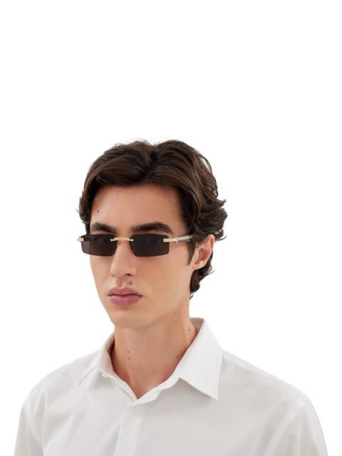 Cartier Men's Première De 55MM Rectangular Sunglasses - Gold Black