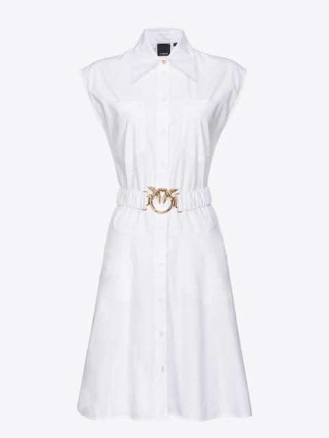 PINKO SHIRT DRESS WITH LOVE BIRDS BELT