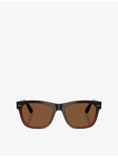 Brunello Cucinelli BC4003SM Pillow-Frame Acetate Sunglasses