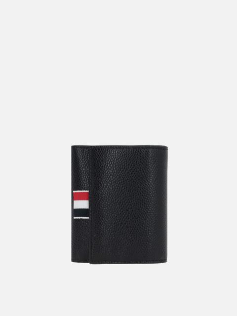 Thom Browne PEBBLE GRAIN LEATHER COMPACT WALLET