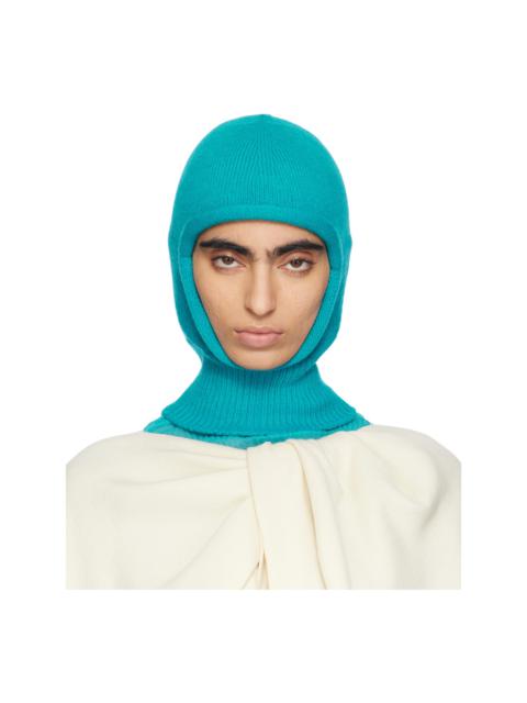 ISSEY MIYAKE Blue Chunky Wool Balaclava