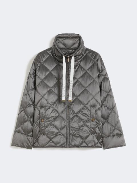 Max Mara Short water-repellent canvas down jacket - DARK GREY