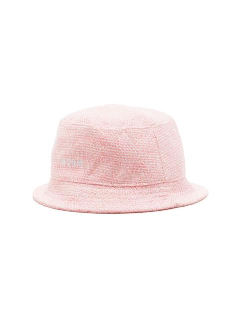 MSGM tweed embroidered bucket hat