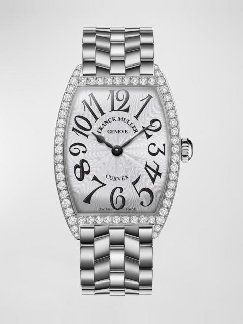 FRANCK MULLER Curvex Stainless Steel Diamond Watch
