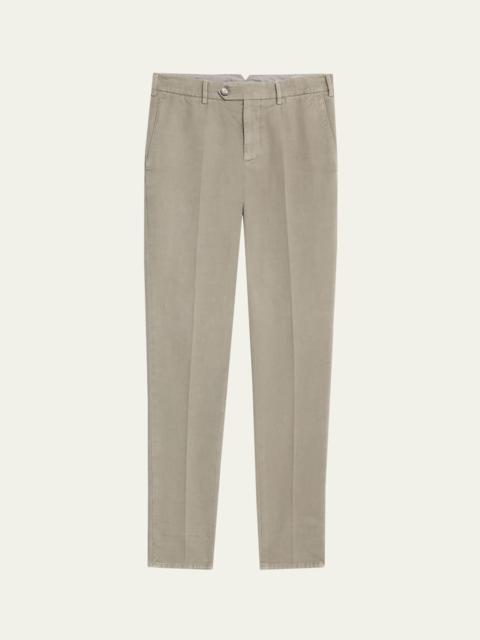Brunello Cucinelli Men's Modern Fit Flat-Front Pants