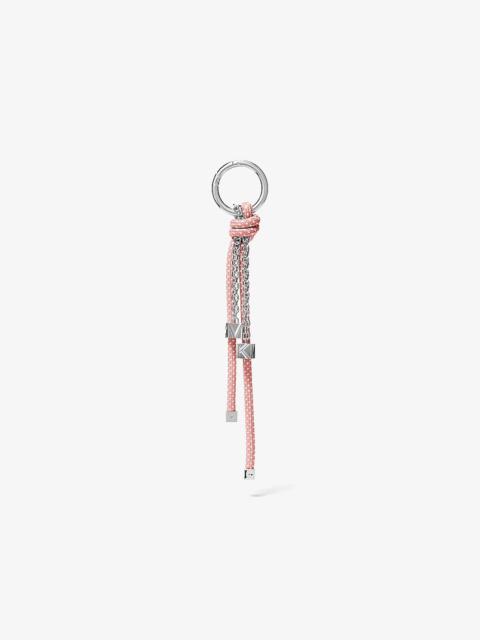 MICHAEL KORS Silver-Tone and Speckled Cord Bag Charm
