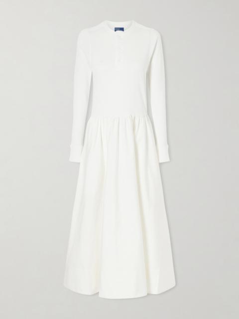 Polo Ralph Lauren Cotton-jersey And Poplin Maxi Dress