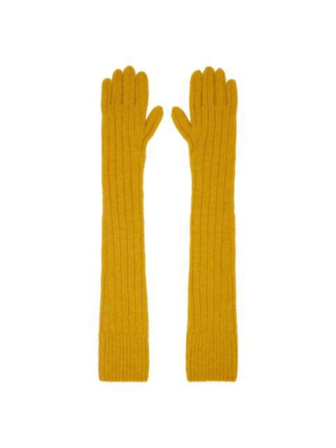 Dries Van Noten Yellow Long Gloves