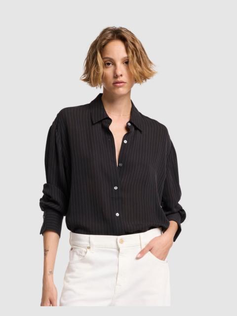 7 For All Mankind Oversized Button Up in Pinstripes