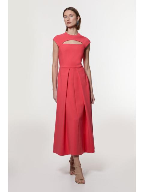 KAREN MILLEN Compact Stretch Full Skirted Tailored Midaxi Dress