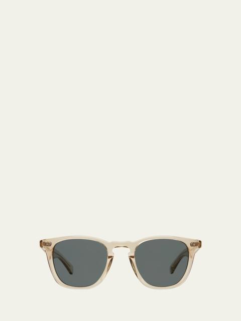 Garrett Leight Men's Brooks x Sun Keyhole-Bridge Square Sunglasses