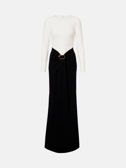 ROLAND MOURET Draped jersey gown