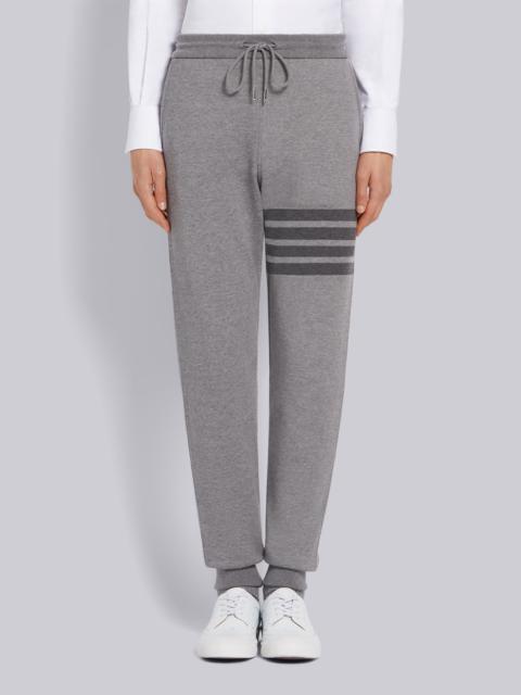Medium Grey Cotton Loopback Tonal 4-Bar Sweatpants