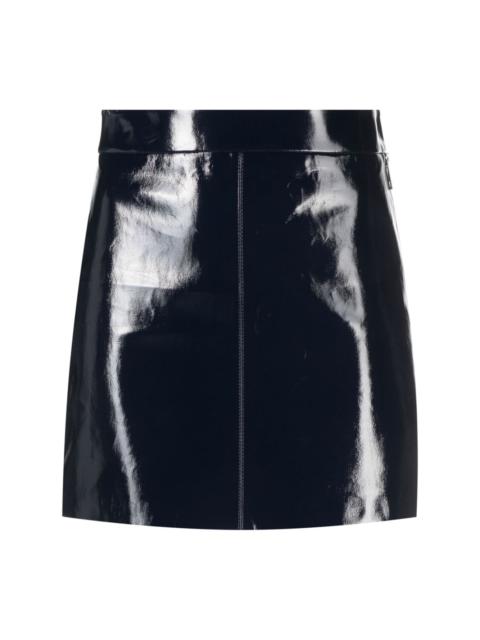 Zadig & Voltaire Jinette vinyl leather miniskirt | REVERSIBLE