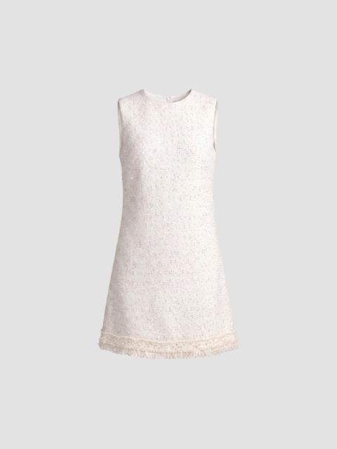 MAC DUGGAL Women's Embellished Bouclé Mini Dress - Ivory