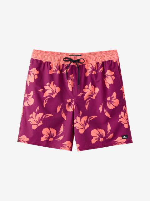 O'Neill Hermosa Elastic Waist Lined Trunk 17" Swim Trunks