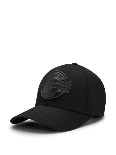 BOSS PORSCHE X BOSS CAP IN COTTON WITH CO-BRANDED PATCH